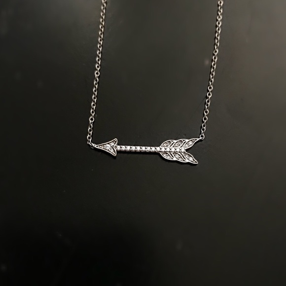 Tiffany Platinum Diamond Arrow Necklace 